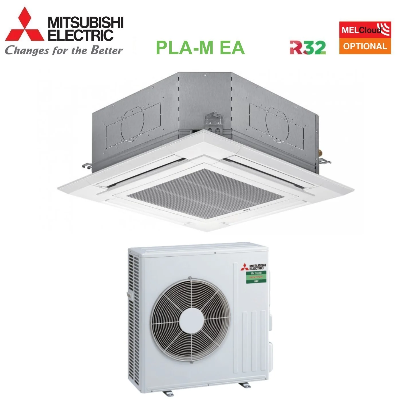Mitsubishi Electric PLA-M60EA + SUZ-M60VA 90x90 21 000 BTU R-32 (grille incluse)