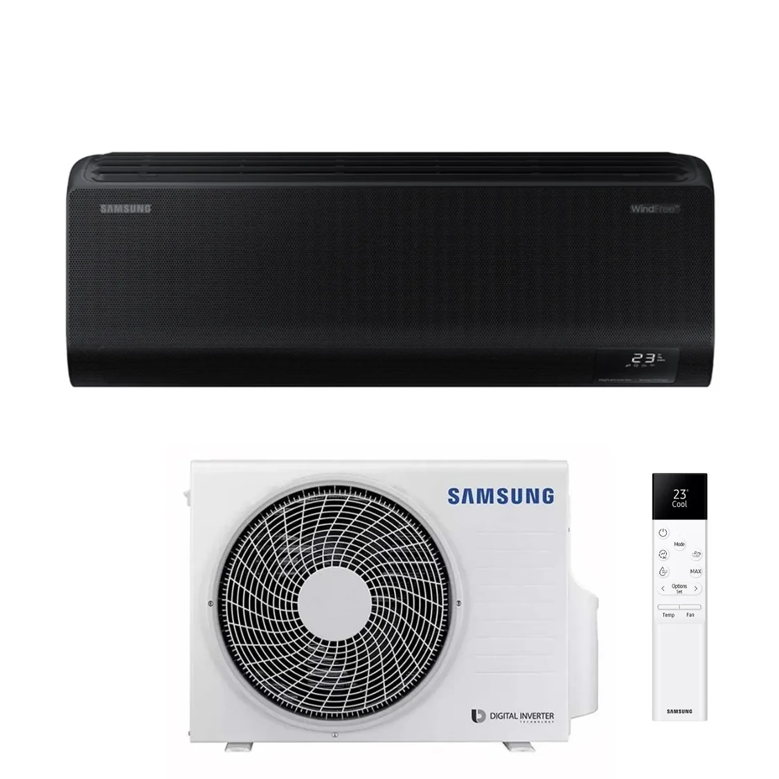 Samsung WindFree Black 9 000 BTU F-AR09BLK R-32 Wi-Fi intégré